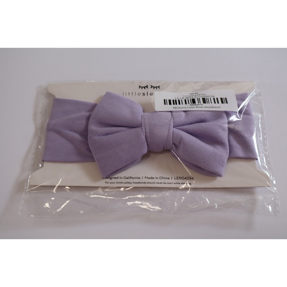 Little Sleepies Wisteria Luxe Bow Headband NB-3T